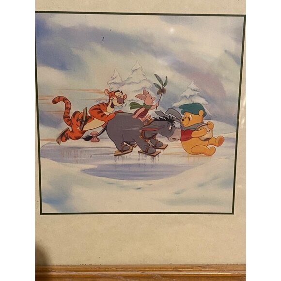 Disney Winnie The Pooh Four Seasons Framed Art Print Tigger Eeyore & Piglet - Picture 2 of 5